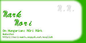 mark mori business card